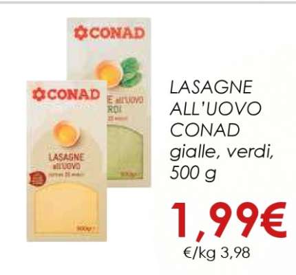 Lasagne all'uovo CONAD