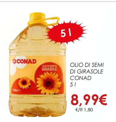 OLIO DI SEMI DI GIRASOLE CONAD