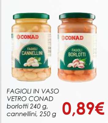 FAGIOLI IN VASO VETRO CONAD