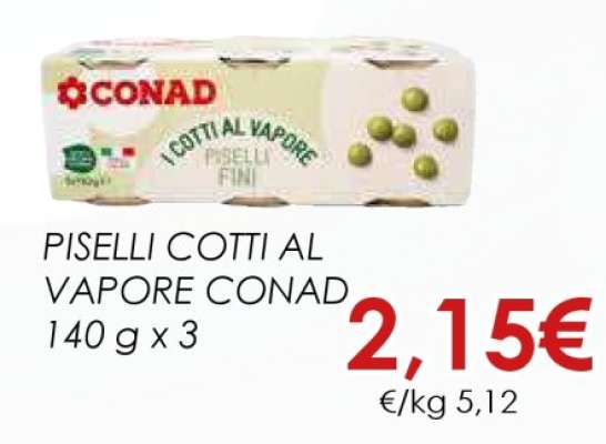 PISELLI COTTI AL VAPORE CONAD