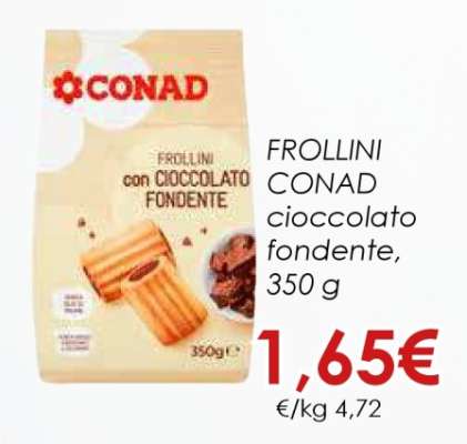 FROLLINI CONAD cioccolato fondente
