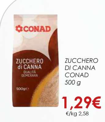 ZUCCHERO DI CANNA CONAD 500 g