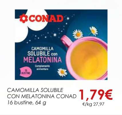 CAMOMILLA SOLUBILE CON MELATONINA CONAD