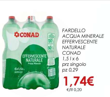 Fardello Acqua Minerale Effervescente Naturale Conad