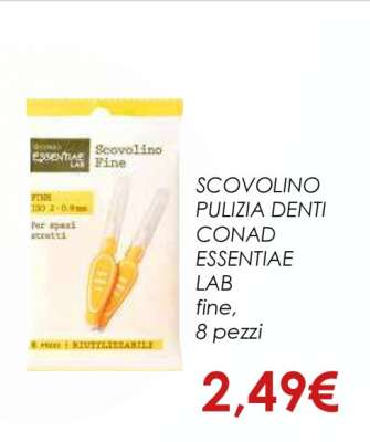 SCOVOLINO PULIZIA DENTI CONAD ESSENTIAE LAB