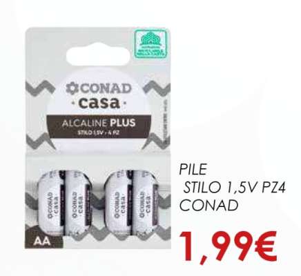 PILE STILO 1,5V PZ4 CONAD