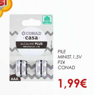 PILE MINIST. 1,5V PZ4 CONAD