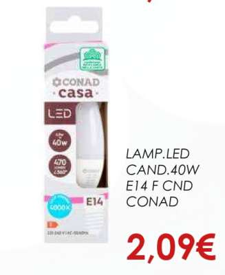 LAMP.LED CAND.40W E14 F CND CONAD
