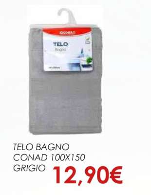 TELO BAGNO CONAD 100X150 GRIGIO