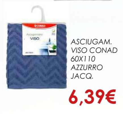 ASCIUGAM. VISO CONAD 60X110 AZZURRO JACQ.