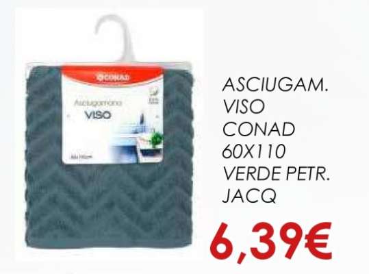 ASCIUGAM. VISO CONAD 60X110 VERDE PETR. JACQ