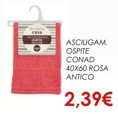 ASCIUGAM. OSPITE CONAD 40X60 ROSA ANTICO