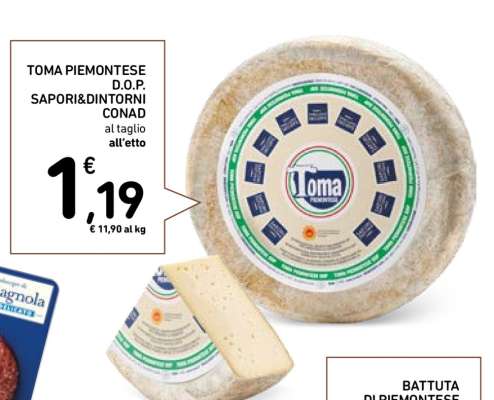 TOMA PIEMONTESE D.O.P. SAPORI&DINTORNI CONAD