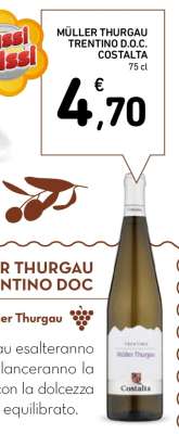 MÜLLER THURGAU TRENTINO D.O.C. COSTALTA 75 cl