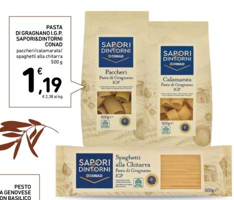 PASTA DI GRAGNANO I.G.P. SAPORI&DINTORNI CONAD