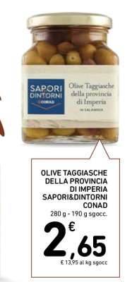 OLIVE TAGGIASCHE DELLA PROVINCIA DI IMPERIA SAPORI&DINTORNI CONAD
