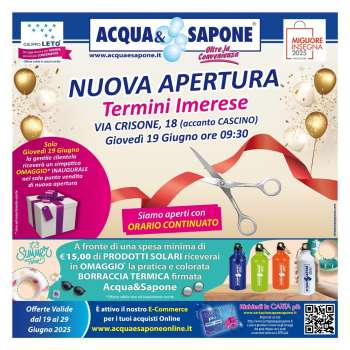 Volantino Acqua & Sapone - 19/6/2025 - 29/6/2025.