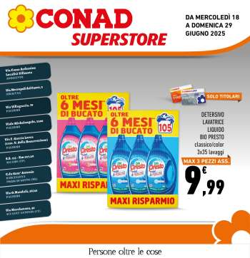 Volantino Conad Superstore - 18/6/2025 - 29/6/2025.