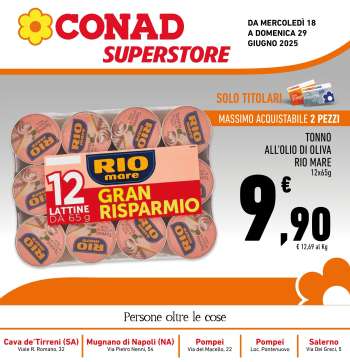 Volantino Conad Superstore - 18/6/2025 - 29/6/2025.