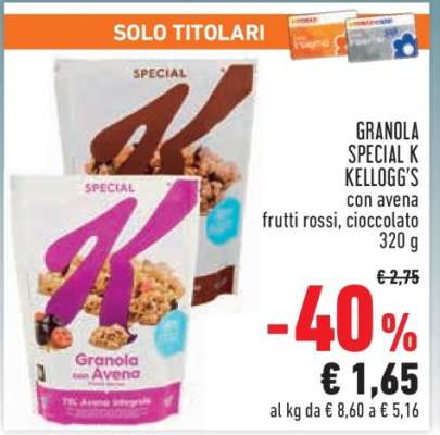 GRANOLA SPECIAL K KELLOGG'S