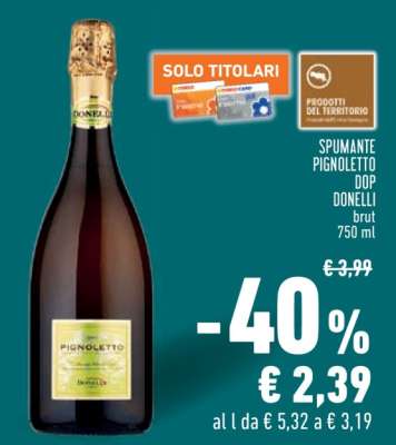 SPUMANTE PIGNOLETTO DOP DONELLI brut