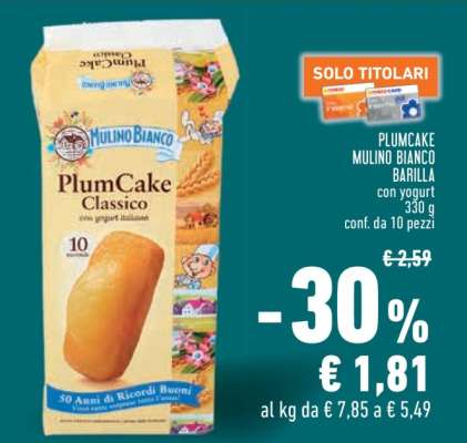 Plumcake Mulino Bianco Barilla