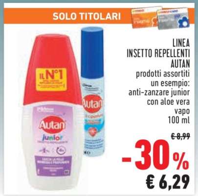 LINEA INSETTO REPELLENTI AUTAN