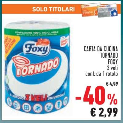 CARTA DA CUCINA TORNADO FOXY