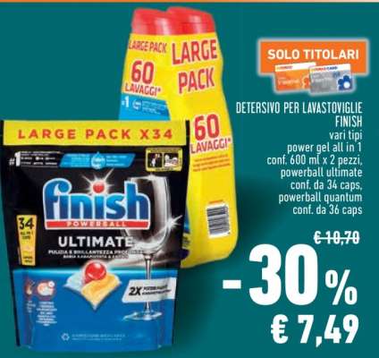 Detersivo per Lavastoviglie Finish