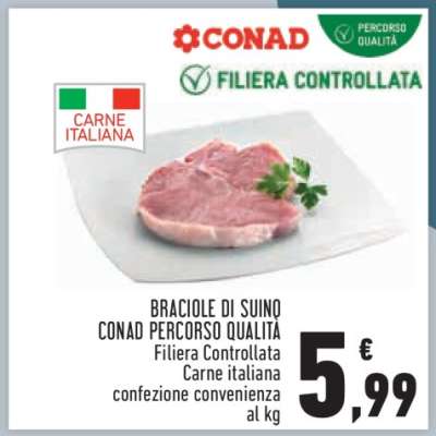 BRACIOLE DI SUINO CONAD PERCORSO QUALITÀ