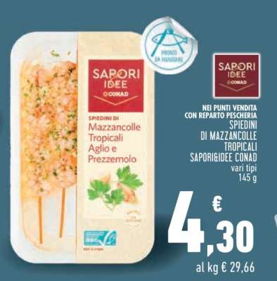 Spiedini di Mazzancolle Tropicali