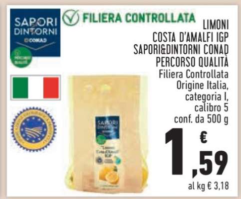 LIMONI COSTA D'AMALFI IGP SAPORI&DINTORNI CONAD