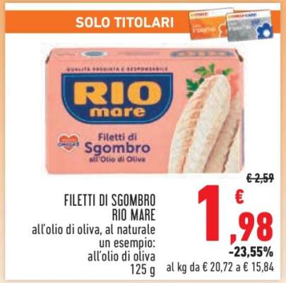 Filetti di sgombro Rio Mare