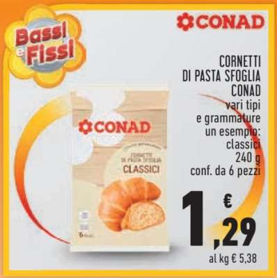 Cornetti di pasta sfoglia CONAD