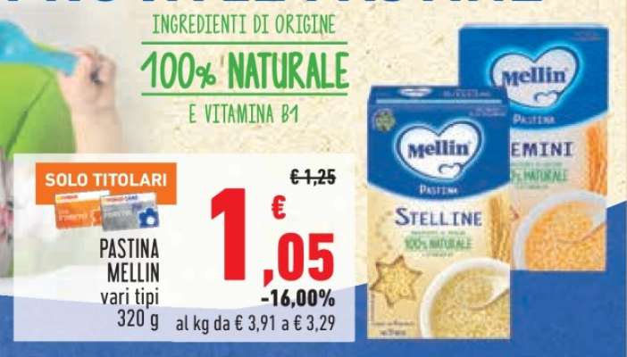 PASTINA MELLIN vari tipi