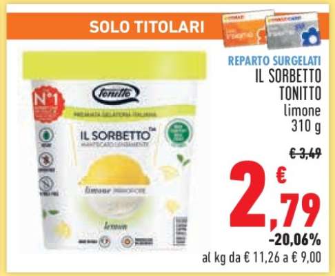 IL SORBETTO TONITTO limone