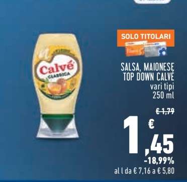 Salsa, Maionese Top Down Calvé