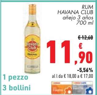 RUM HAVANA CLUB añejo 3 años 700 ml