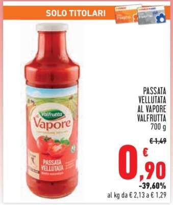 Passata Vellutata al Vapore Valfrutta