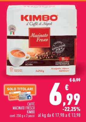 Caffè Macinato Fresco Kimbo