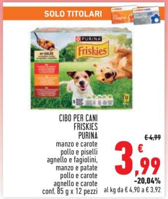 CIBO PER CANI FRISKIES PURINA