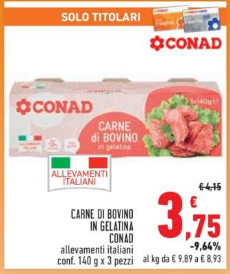 Carne di bovino in gelatina CONAD