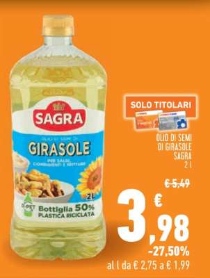 Olio di Semi di Girasole Sagra