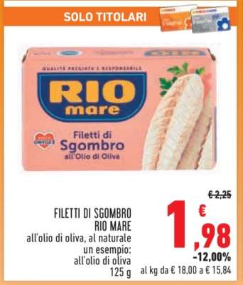 Filetti di sgombro Rio Mare