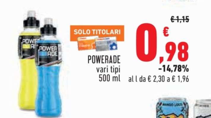 POWERADE vari tipi