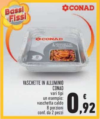 VASCHETTE IN ALLUMINIO CONAD