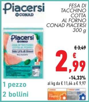 Fesa di Tacchino Cotta al Forno Conad Piacersi