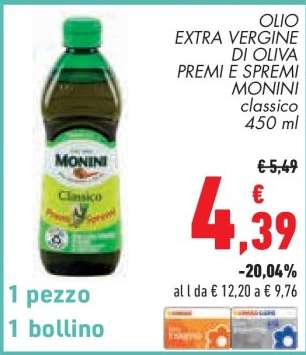 Olio Extra Vergine di Oliva Premi e Spremi Monini classico
