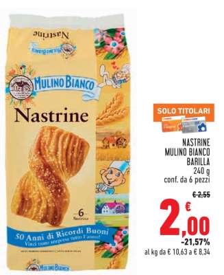 NASTRINE MULINO BIANCO BARILLA