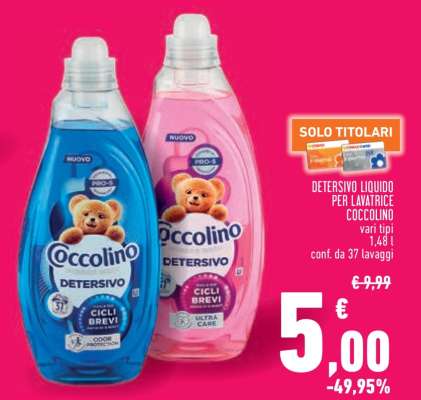 Detersivo Liquido per Lavatrice Coccolino